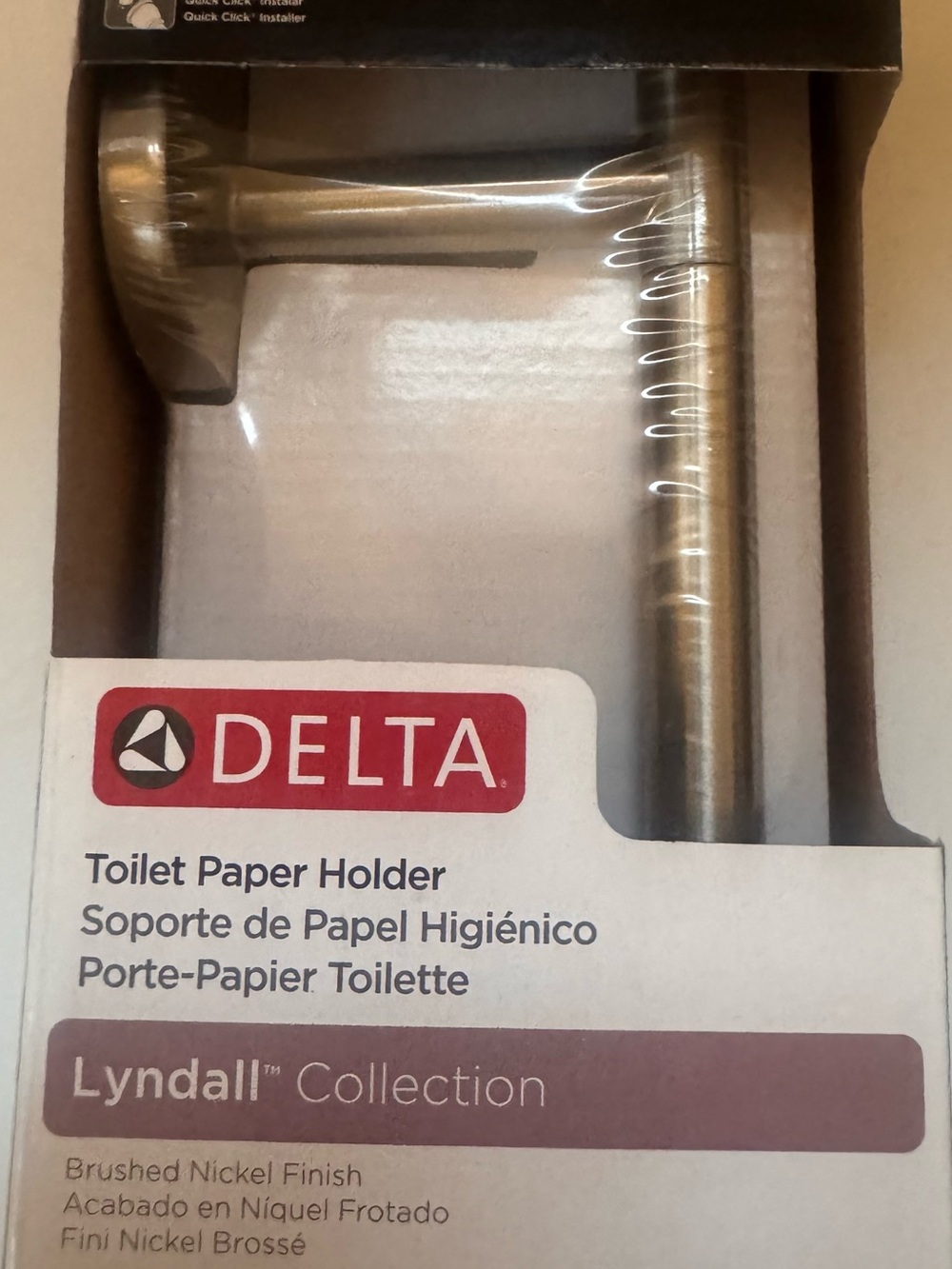 NEW IN BOX Delta Lyndall collection Toilet paper holder-Brushed Nickel finish